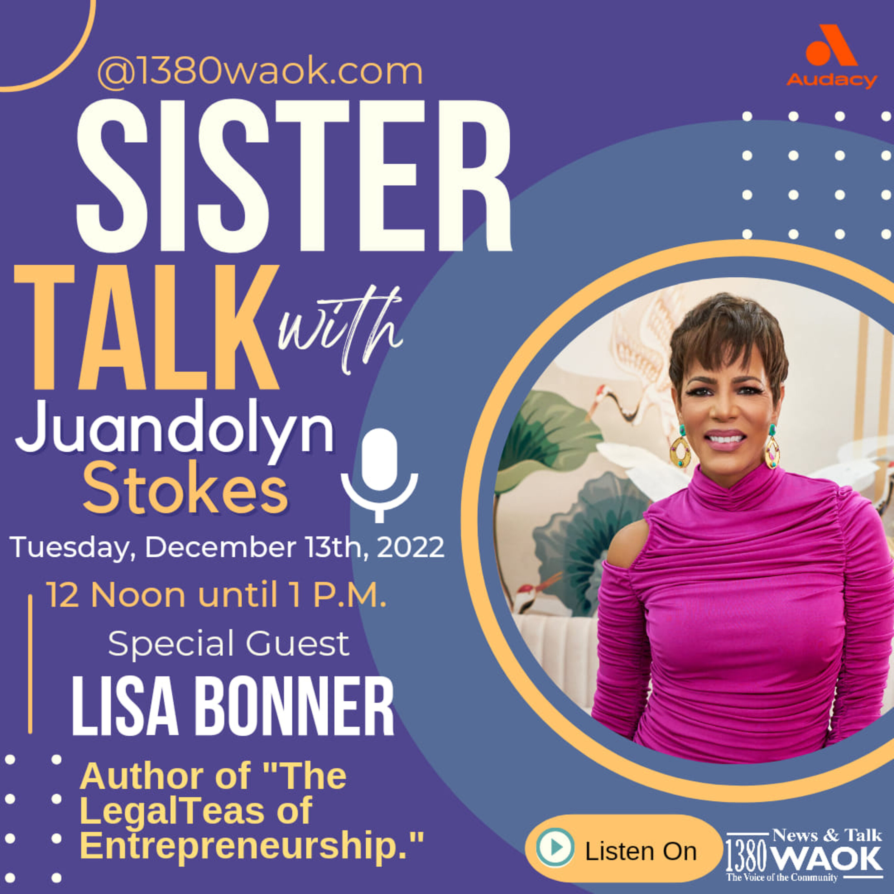 Sister Talk welcomes author & entreprenuer Lisa Bonner