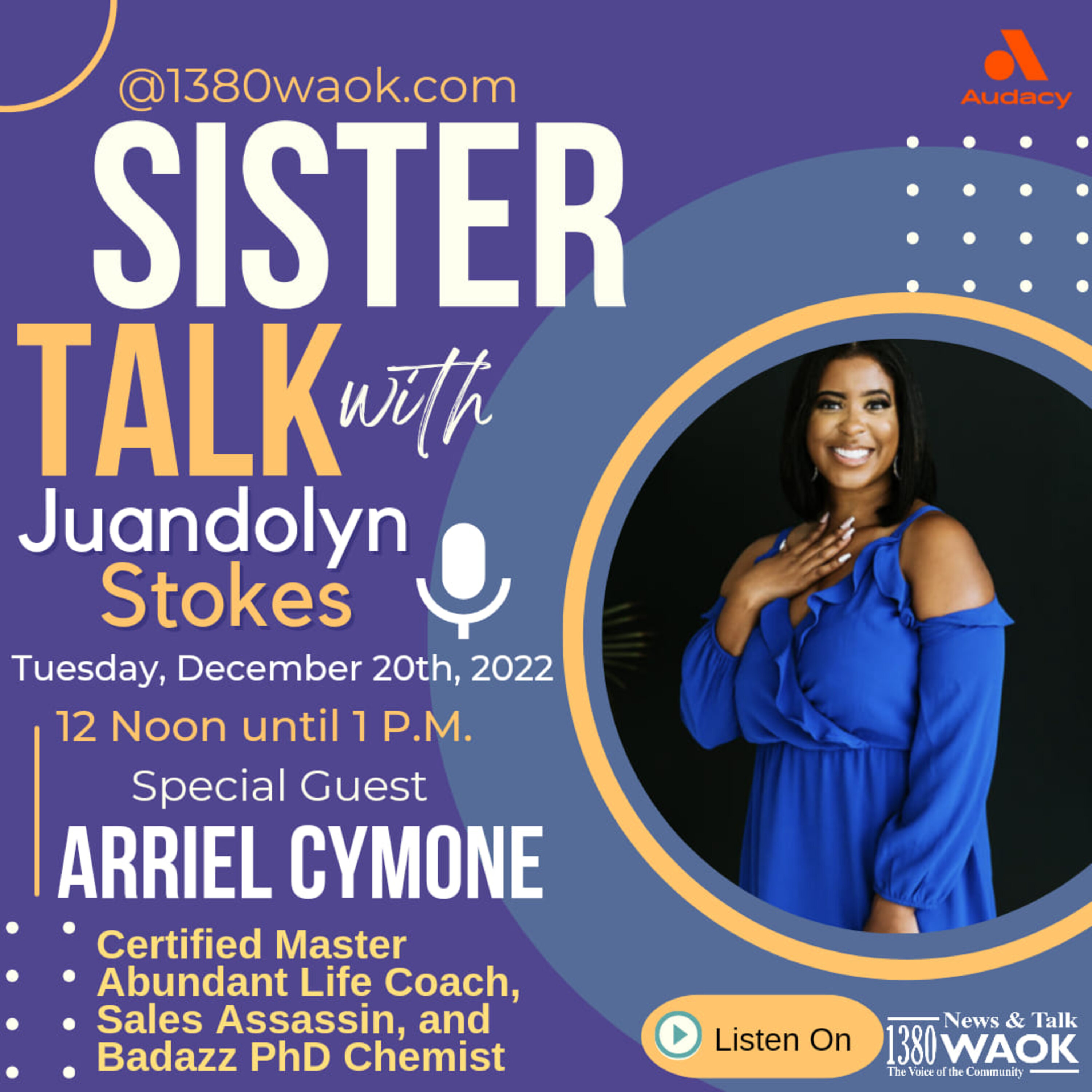 Sister Talk welcomes Dr. Arriel Cymone
