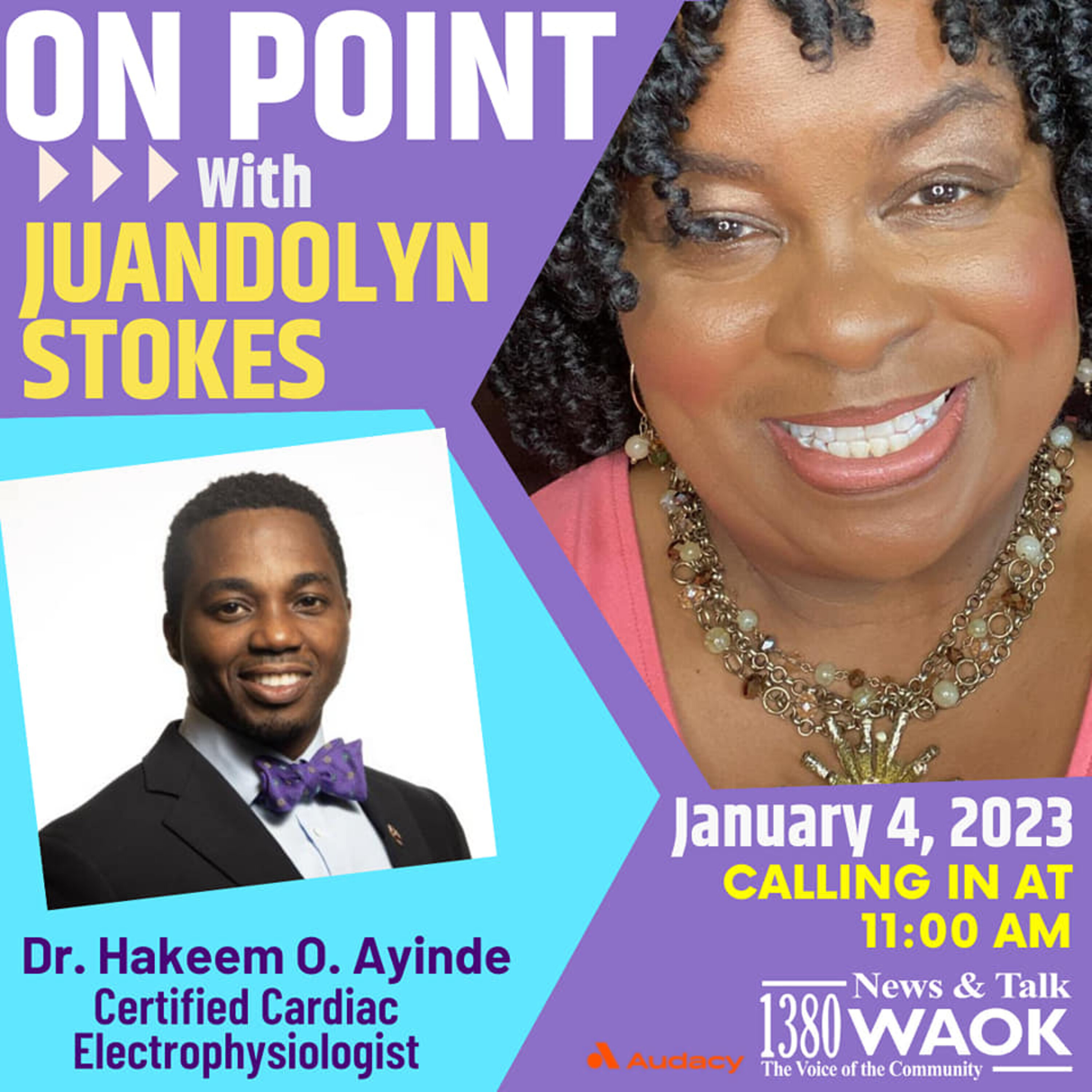 Certified Cardiac Electrophysiologist Dr. Hakeem O. Ayinde with Juandolyn Stokes