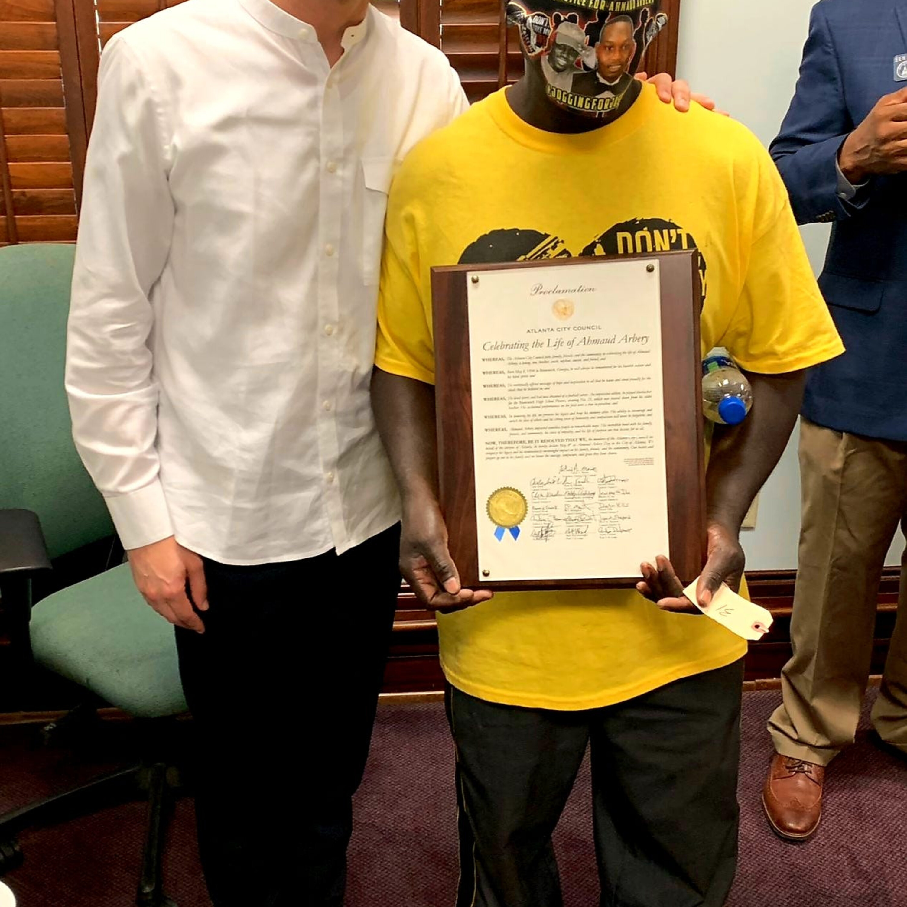Councilman Antonio Brown and The family of Ahmaud Arbery