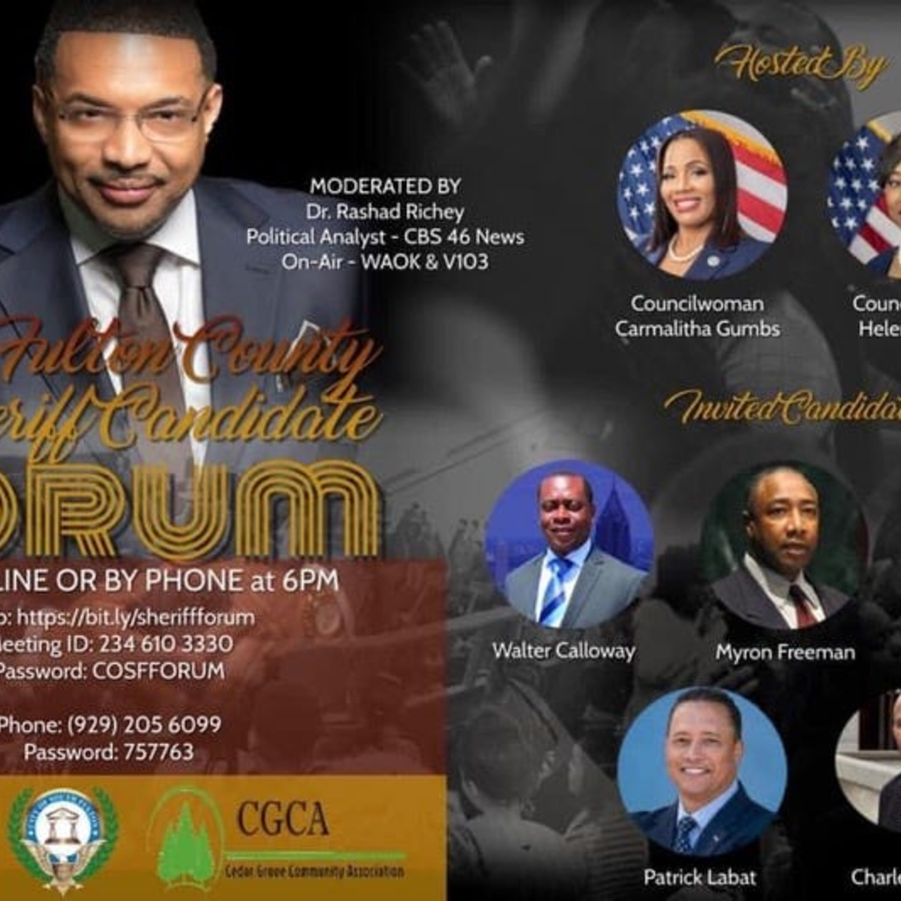 Rashad Richey To Moderate Fulton Sheriff's Debate Forum, Virtually