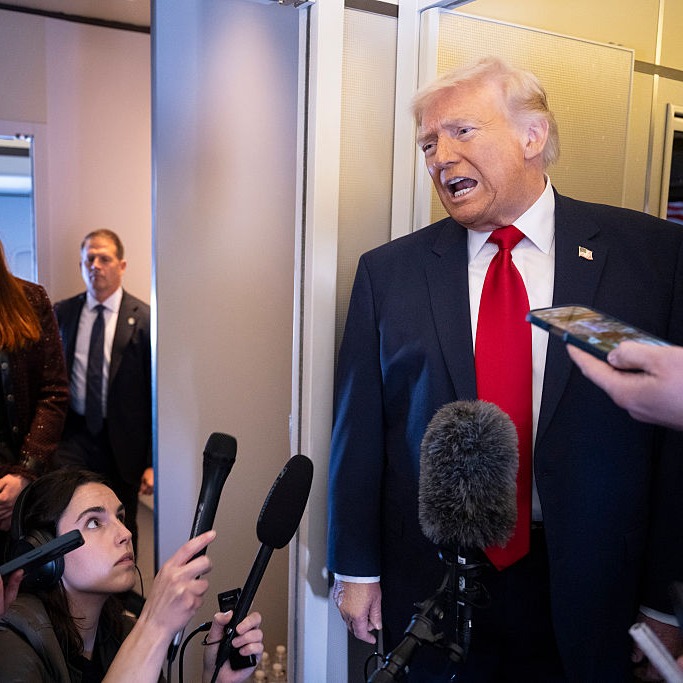 President Trump aboard Air Force One