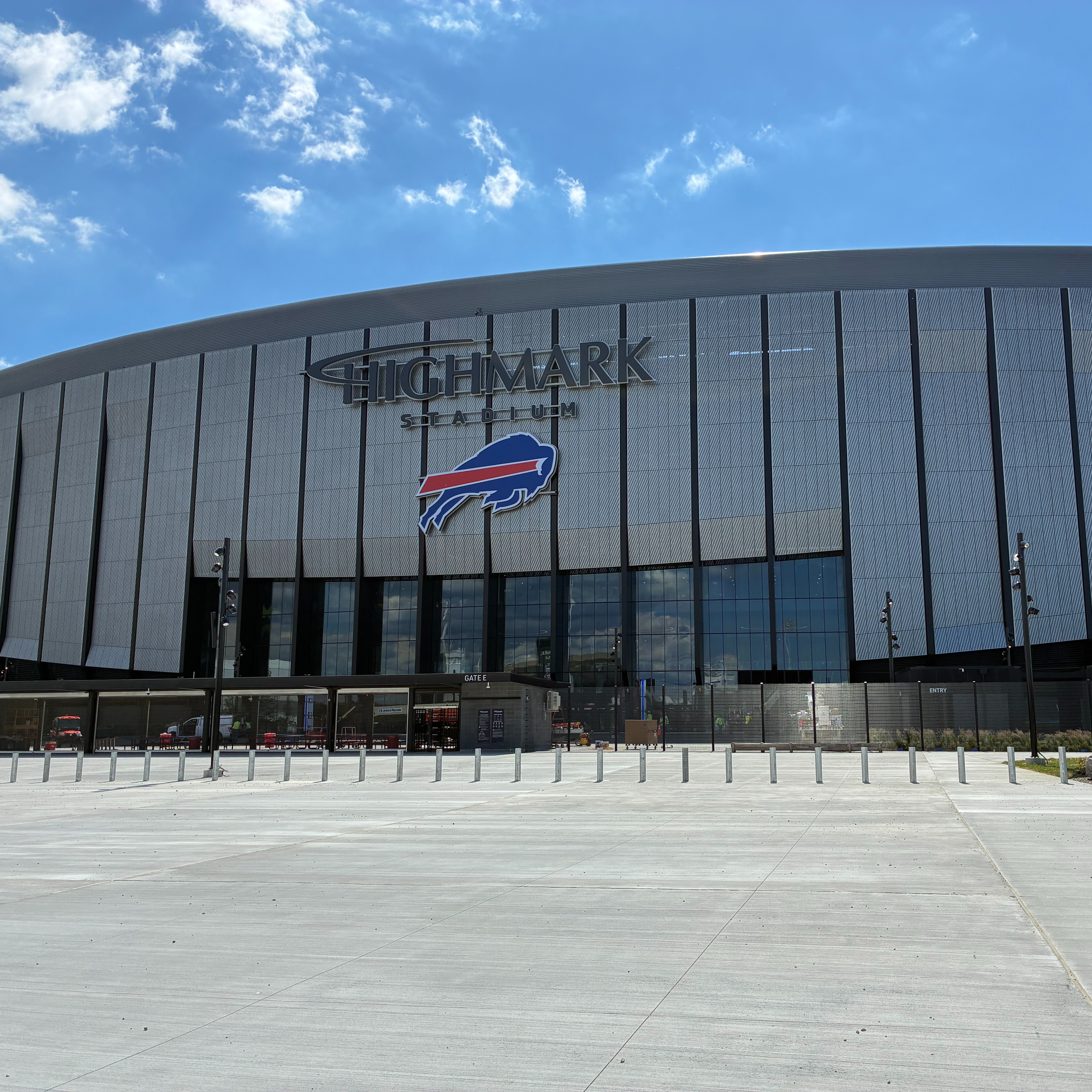Erie County Executive Mark Poloncarz reflects on the achievements and the construction of the new Highmark Stadium before Tuesday's ribbon-cutting ceremony