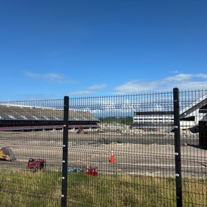 Bills fans checking out the demolition of the old Highmark Stadium in Orchard Park