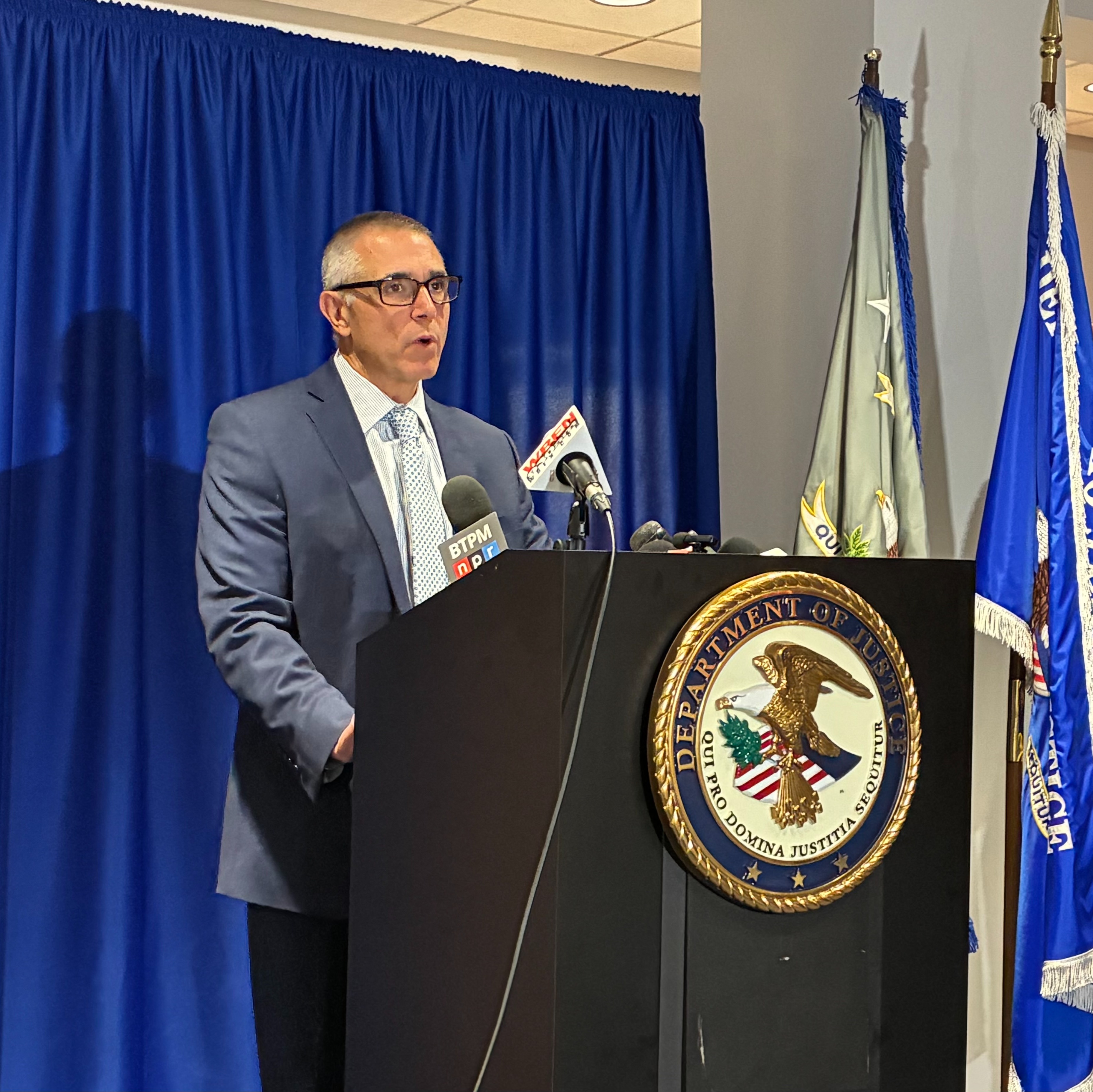 U.S. Attorney Michael DiGiacomo details the arrest of a priest on child porn possession