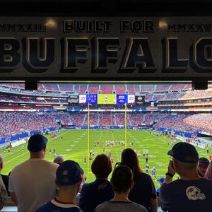 Bills fans taking in the new Highmark Stadium at the team's open practice in Orchard Park