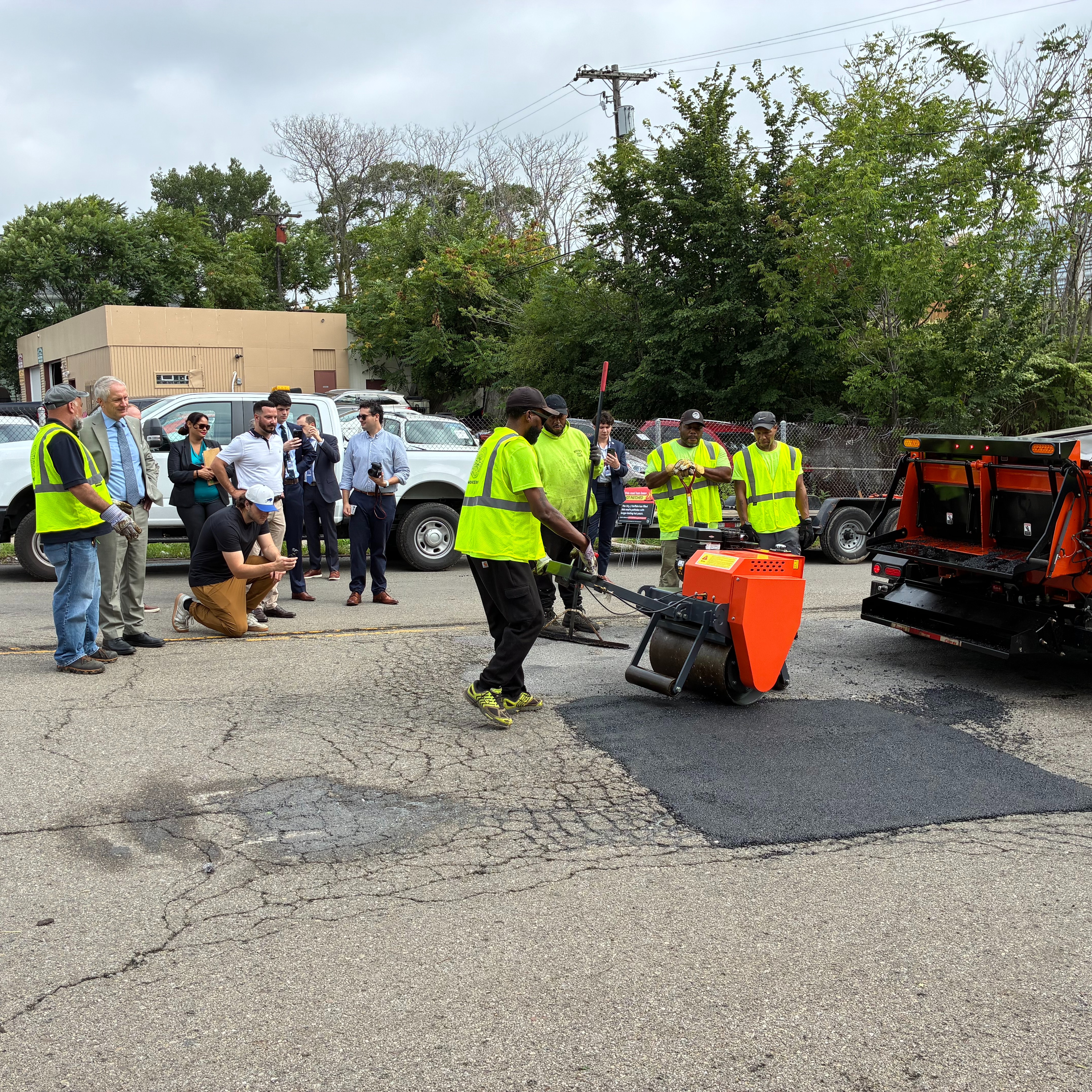 Buffalo Mayor Sean Ryan announces city's own hot patching operation and pothole repair counter