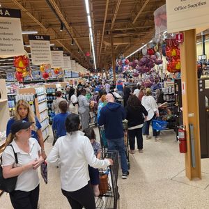Former Wegmans employee Laura Hollister on the opening of the Wegmans in Charlotte, N.C. on Wednesday