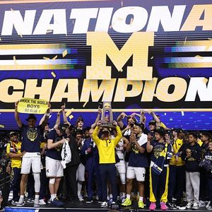 Michigan fans celebrate, set fires after team wins NCAA Championship