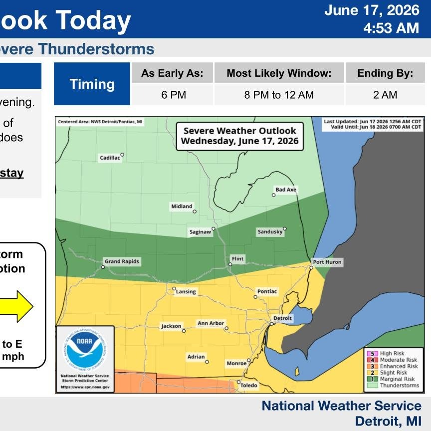 Tornadoes possible as storms take aim at Metro Detroit