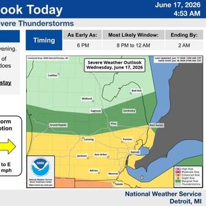 Tornadoes possible as storms take aim at Metro Detroit