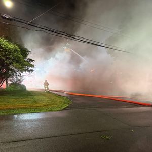 Fire destroys church in Troy
