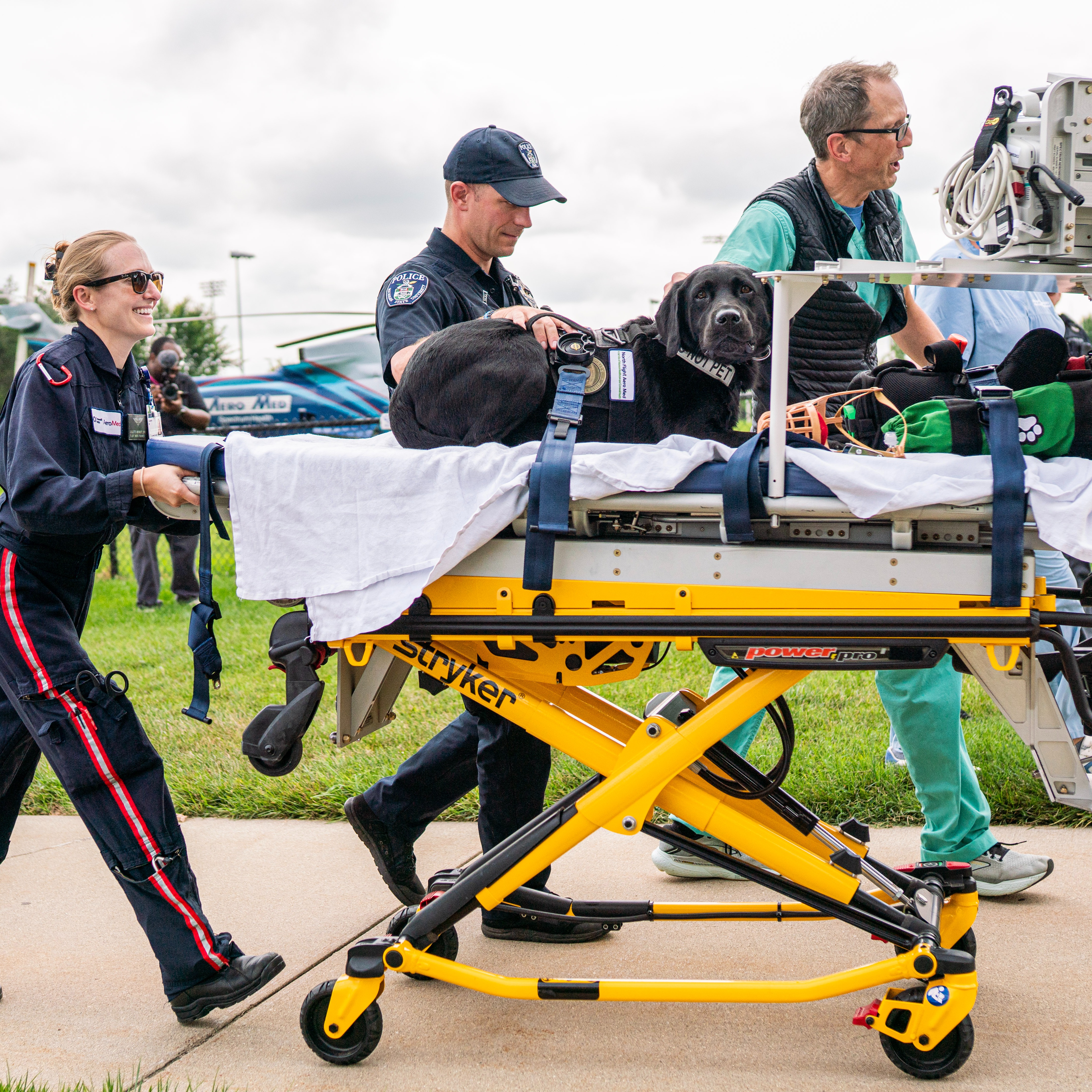 North Flight Aero Med and Corewell Health Aero Med join forces to help K-9 officers