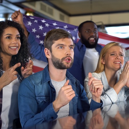 Oakland University students gathering for U.S. Senate Debate watch party