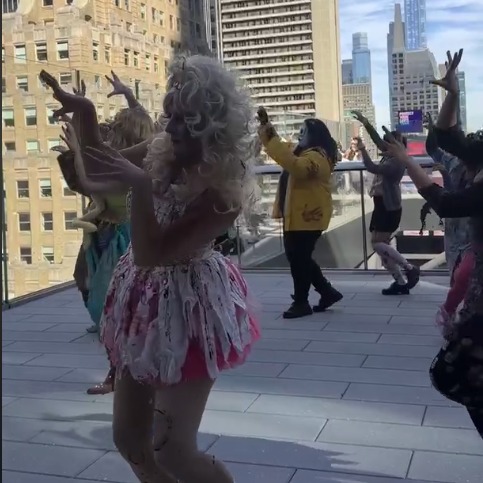 Zombies take over NYC during Thriller parade