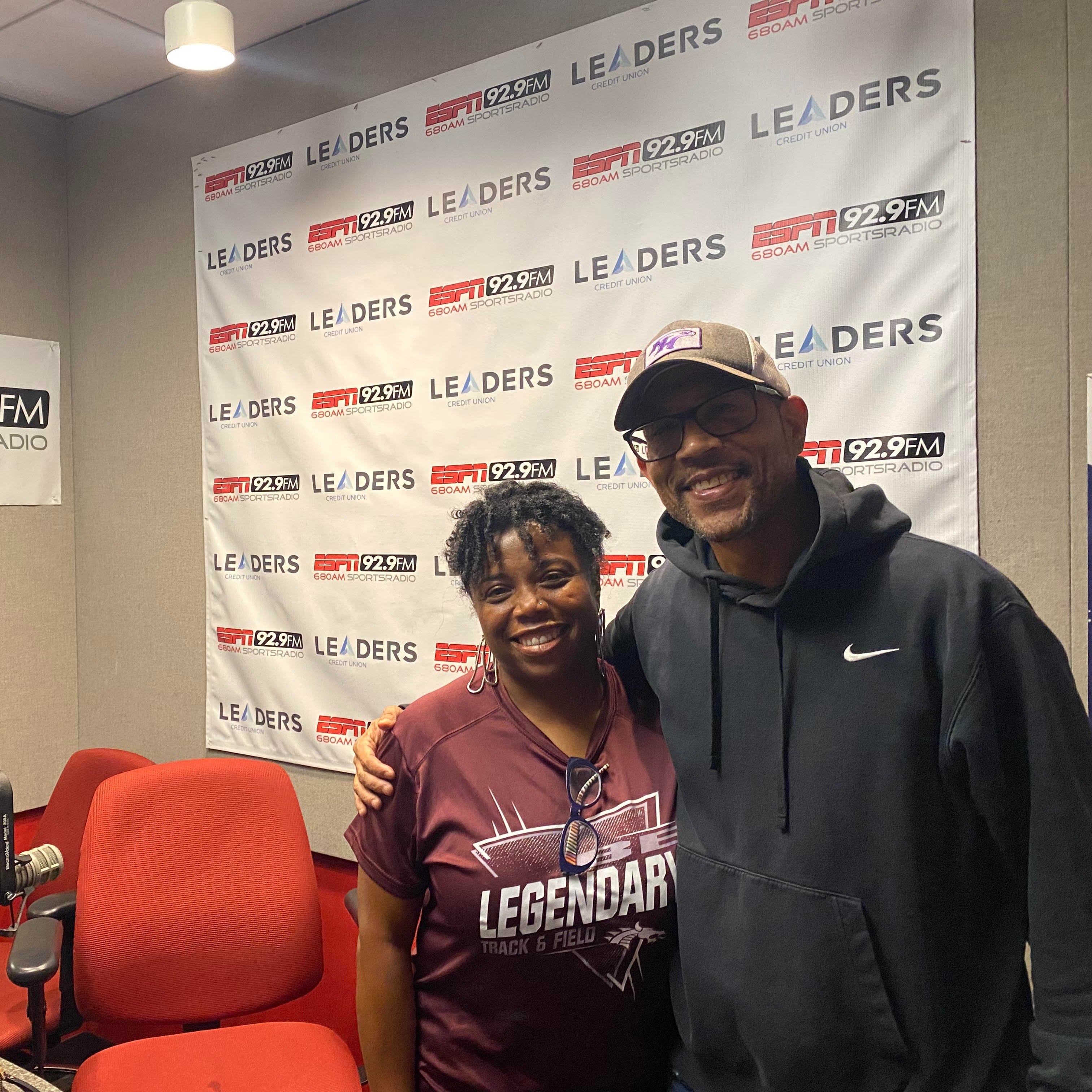 Alisa Seymour, Collierville HS Track & Field Coach/Exec Director Ed Murphey Classic, with Jason Smith