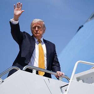 President Trump spoke to reporters on Air Force One while returning to the US after two days of talks in China