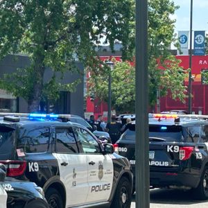 Sea of law enforcement on the scene in Minneapolis after Hennepin County sheriff's deputies fired on