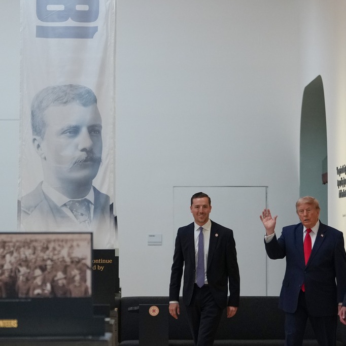 A new presidential library and a visit by President Trump