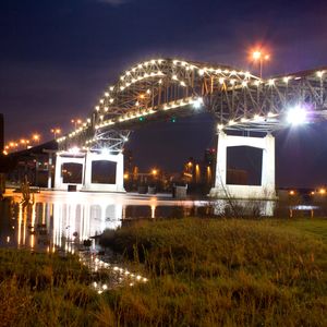 Construction underway on the replacement of the Blatnik Bridge which connects Duluth and Superior