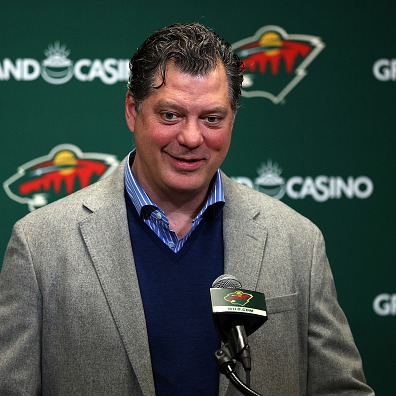 Bill Guerin knows who's starting in goal for the Wild when the playoffs begin. Will he tell us?