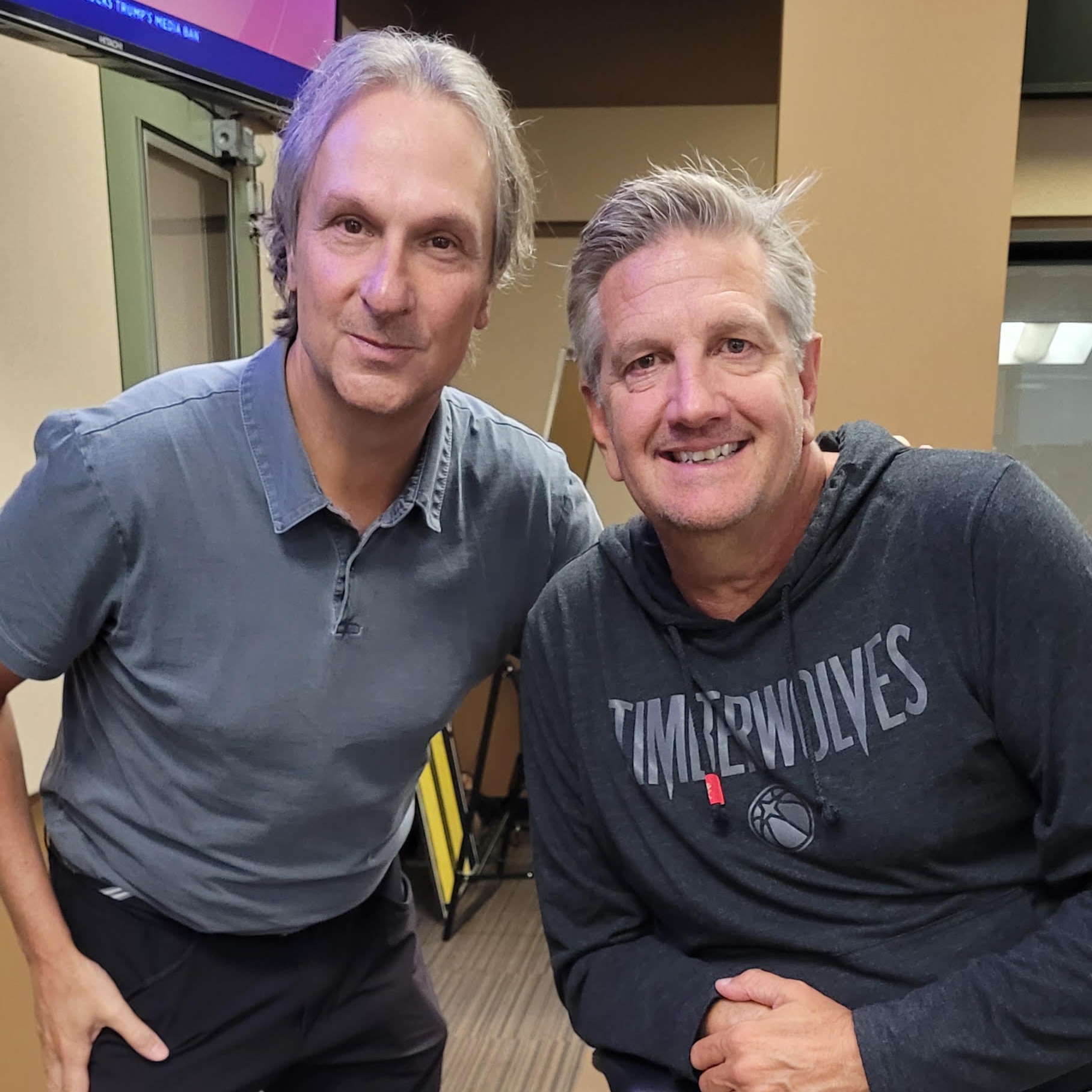 BCA Superintendent Drew Evans & Wolves coach Chris Finch
