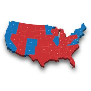 Married families prefer out-migrating from blue states to red states in search for more stability
