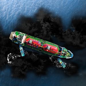 Spreading oil spills from targeted tankers triggers environmental alarms off the coasts of Iran and Oman