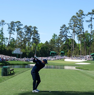 Former LSU golfer Sam Burns is tied for the lead after the first round of the Masters