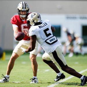Hour 3: Kendre Miller's back likely got tweaked on a pass protection rep