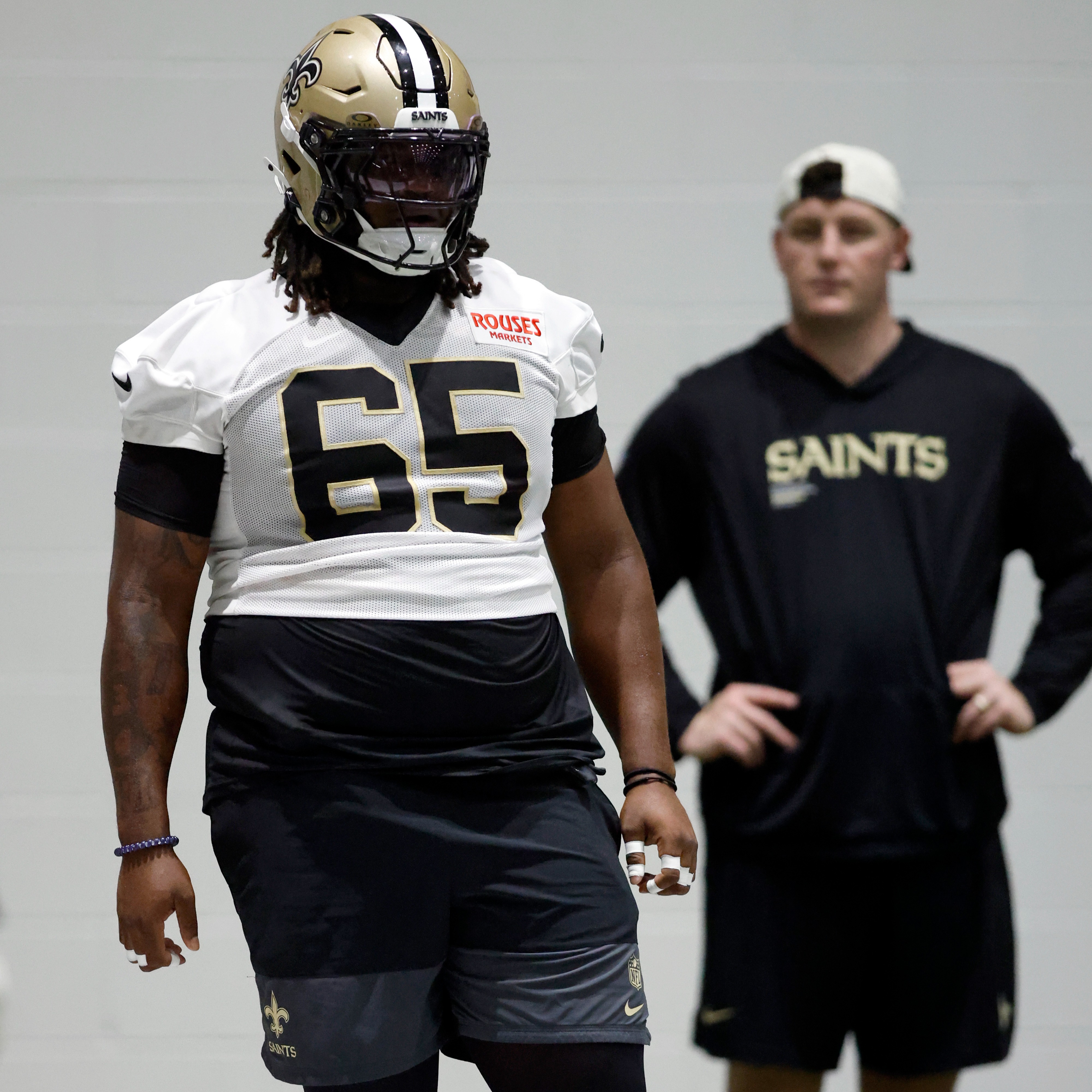 Jeremiah Wright is learning techniques from Saints veteran OG David Edwards