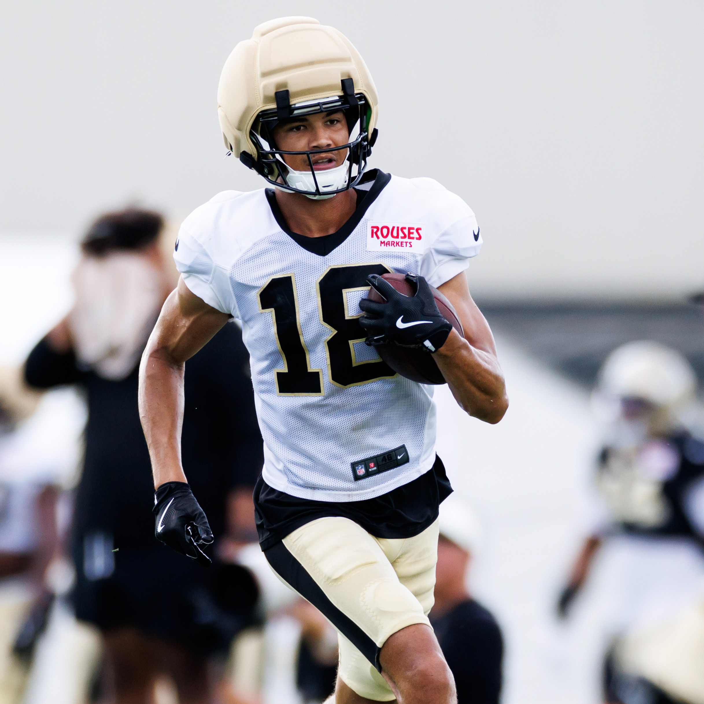 Saints rookie WR Bryce Lance made the catch of the day at practice