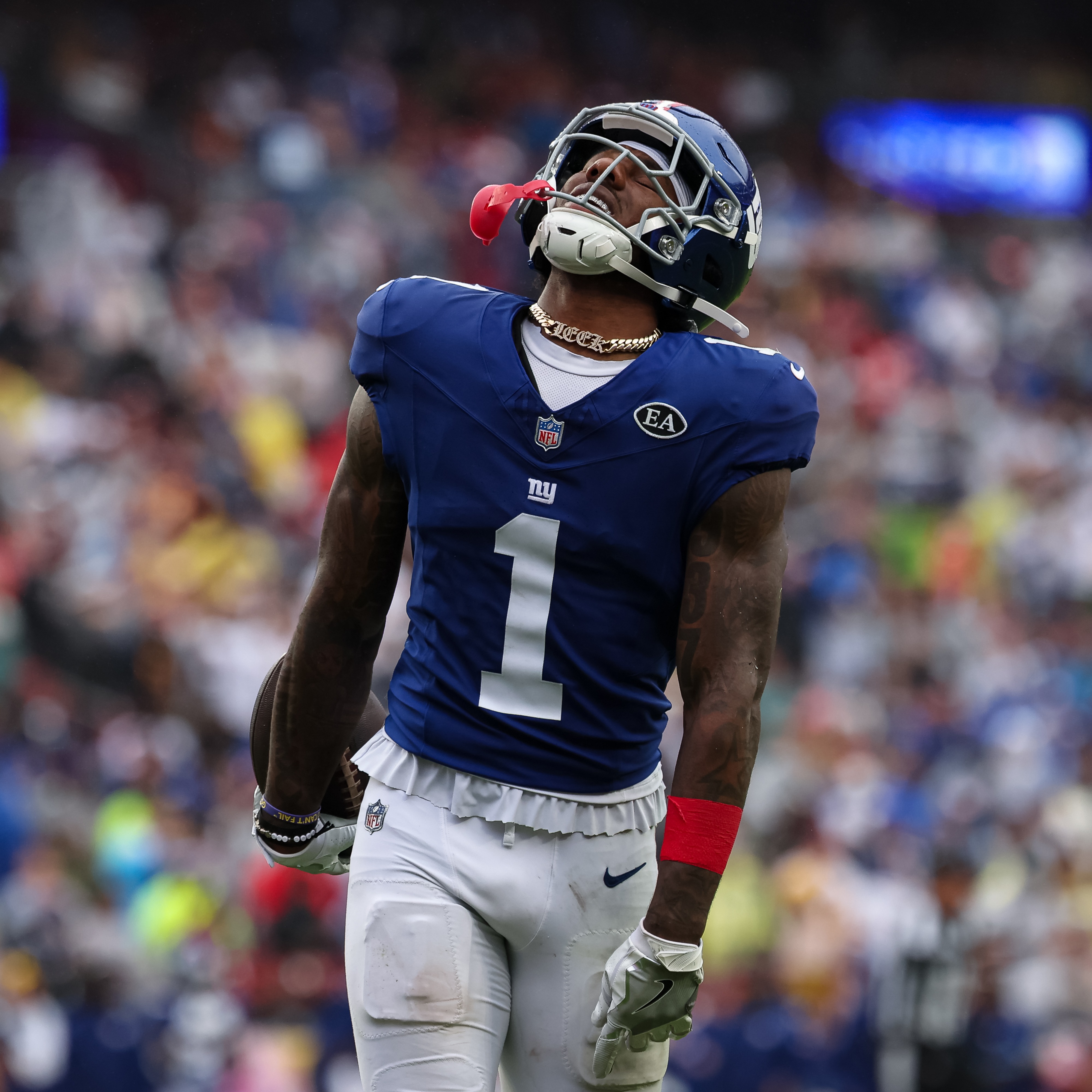 Giants WR Malik Nabers isn't 100% healthy, but he's still extremely dangerous