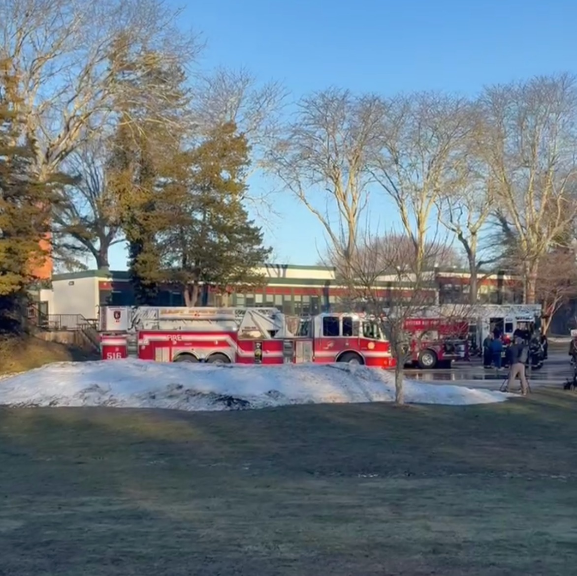 Fire erupts at Long Island school where George Washington slept