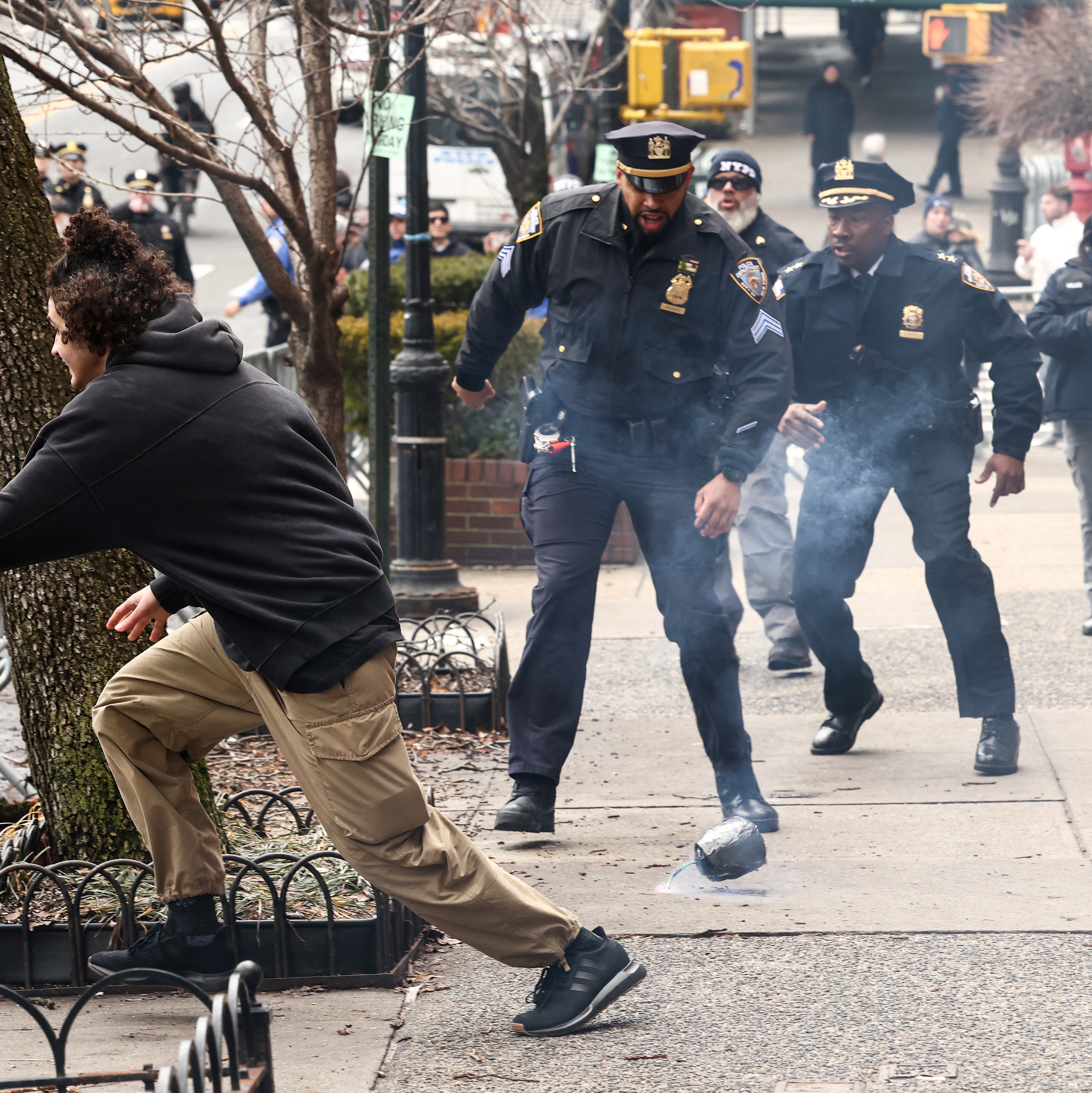 NYPD officers speak out after stopping bomb suspects at protest
