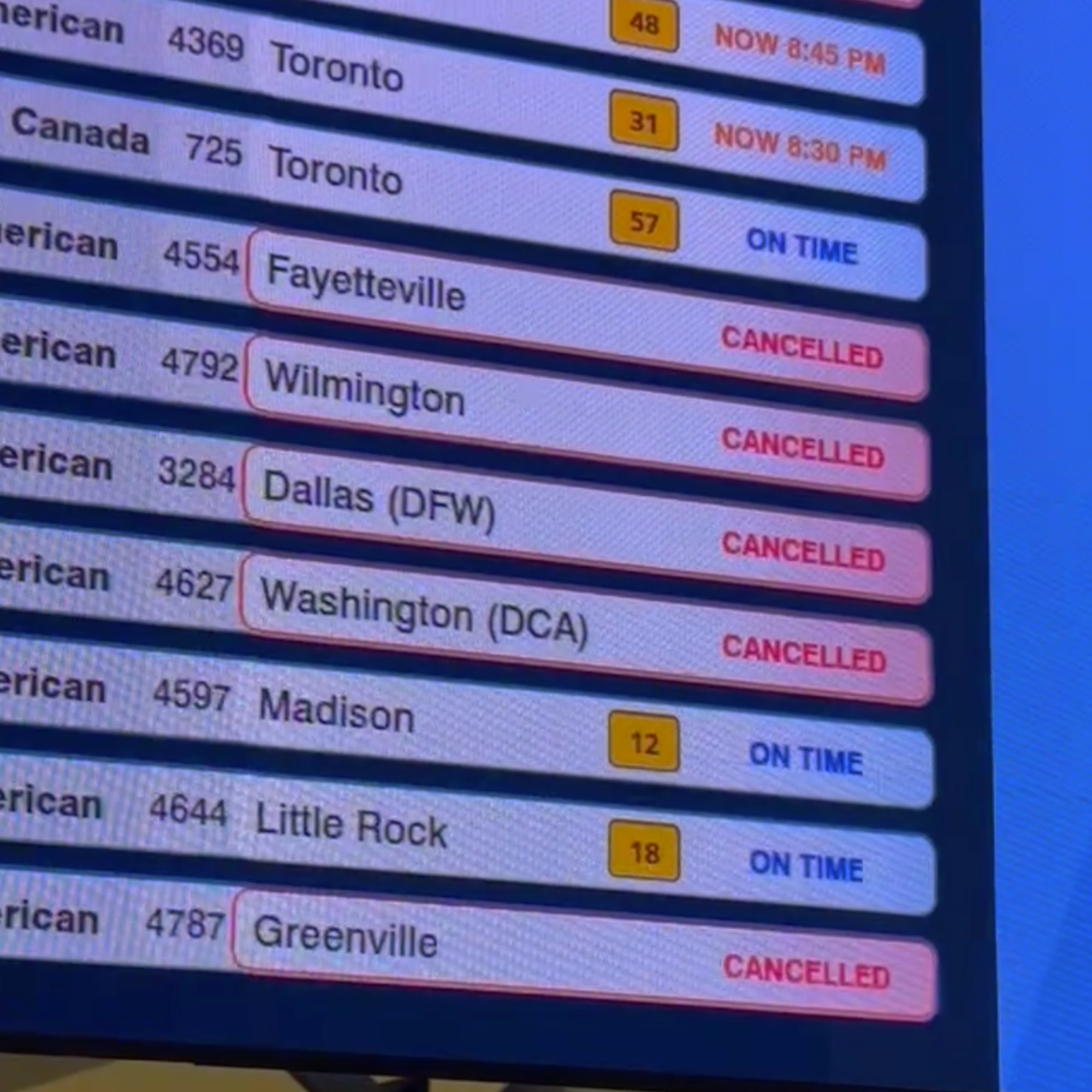 Partial shutdown and stormy weather impact NYC area airports