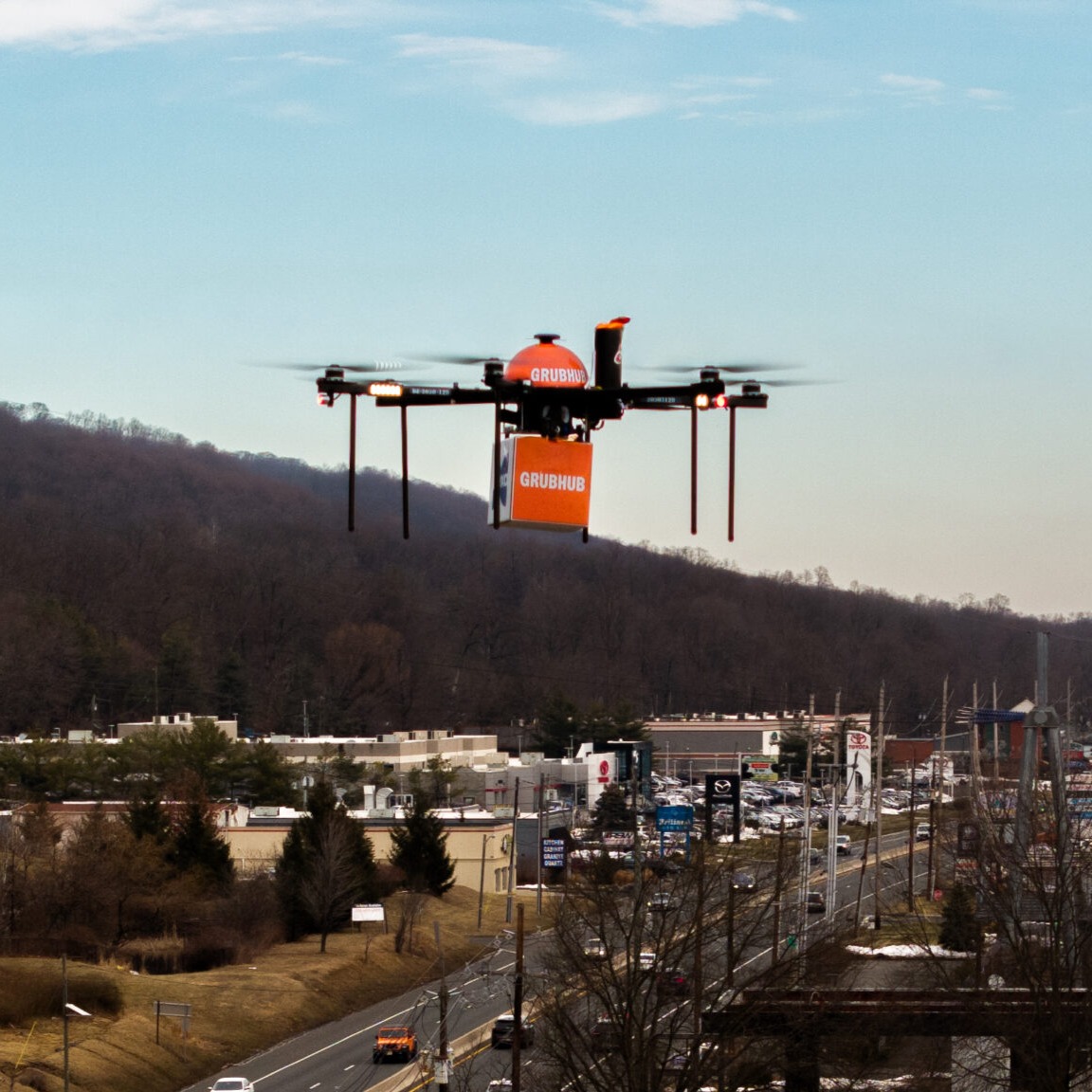 Grubhub launches NJ's first-ever commercial food delivery drone service