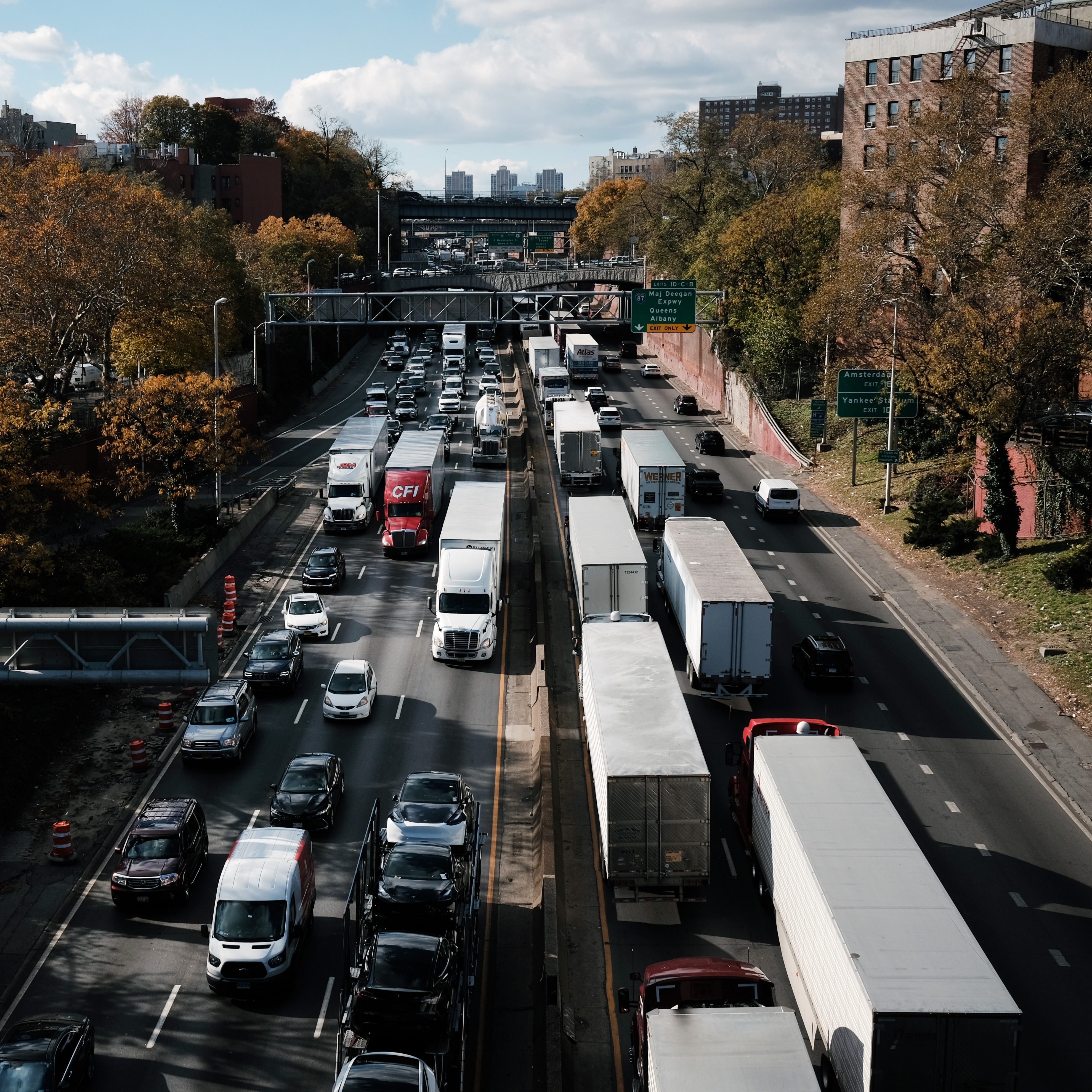 Debris just misses driver on Cross Bronx Expressway