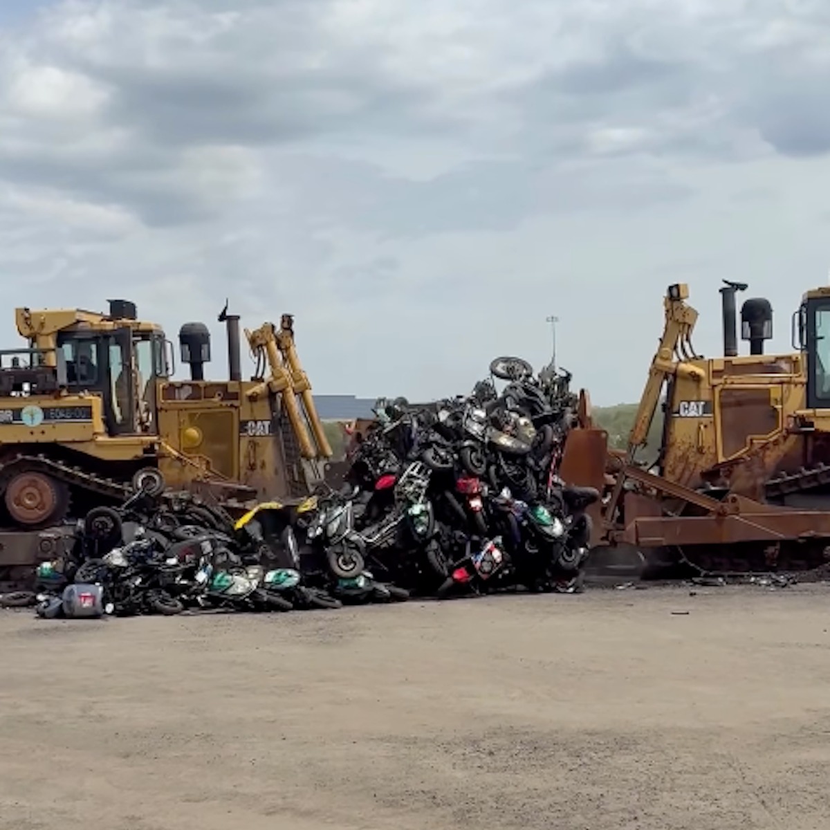 NYPD and NYC Sanitation team up to crush '2-wheeled menaces'