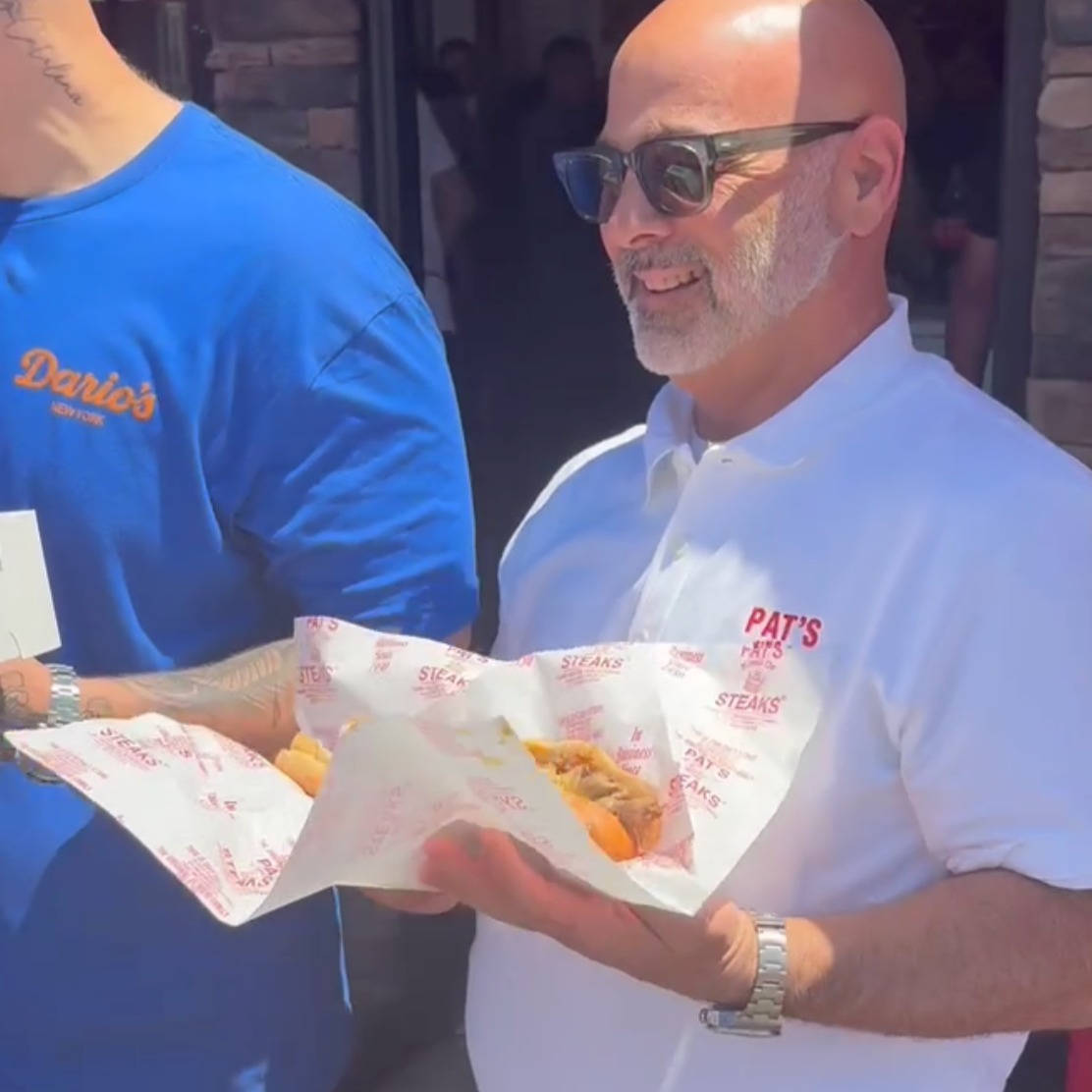 Philly cheesesteak king comes to cook on Long Island after losing bet on Knicks game