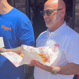 Philly cheesesteak king comes to cook on Long Island after losing bet on Knicks game
