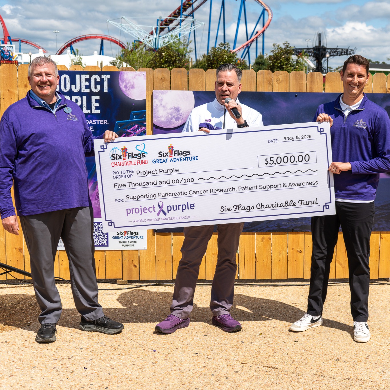 Six Flags is using its new roller coaster to help fight pancreatic cancer