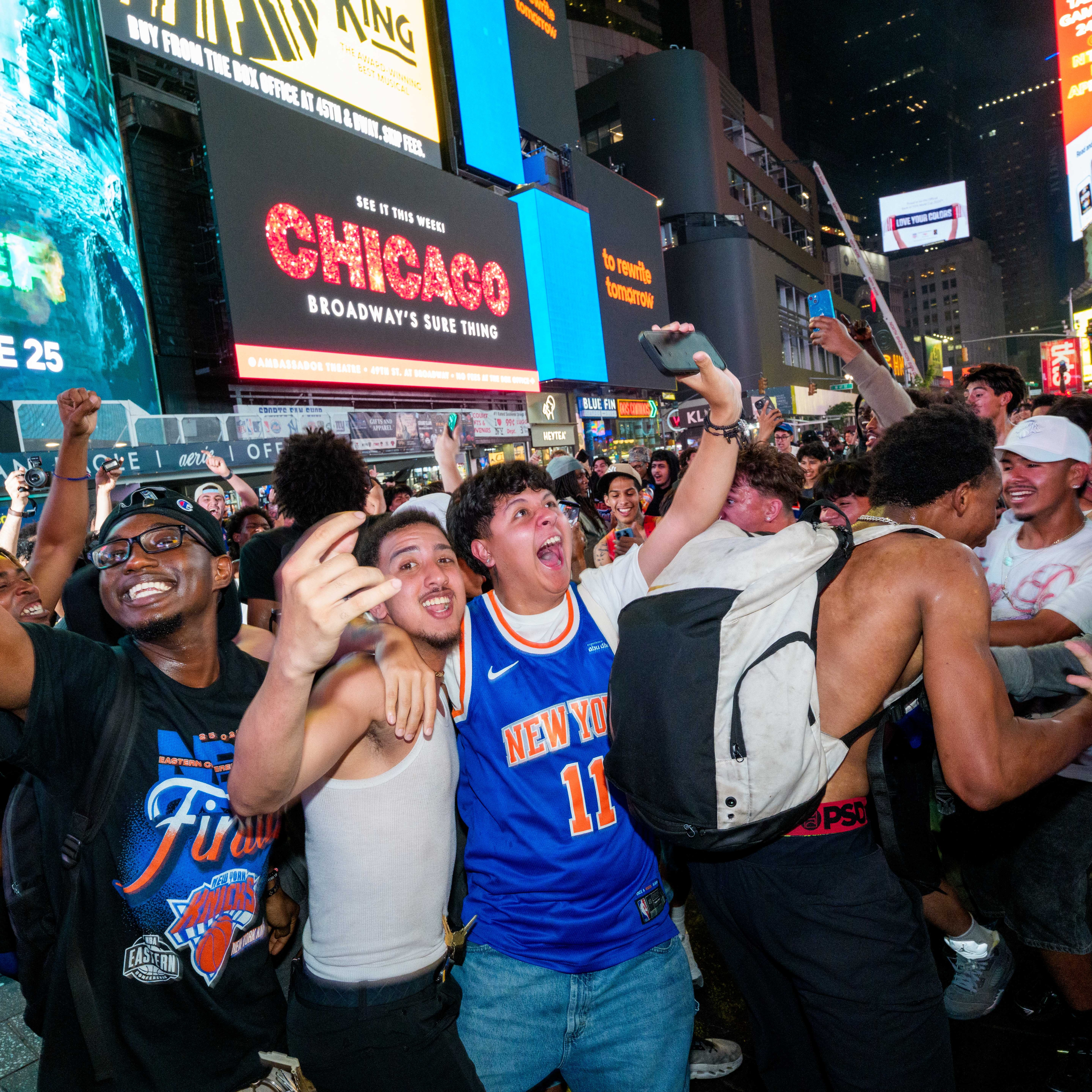 Knicks fans celebrate one of the biggest comebacks in NBA history
