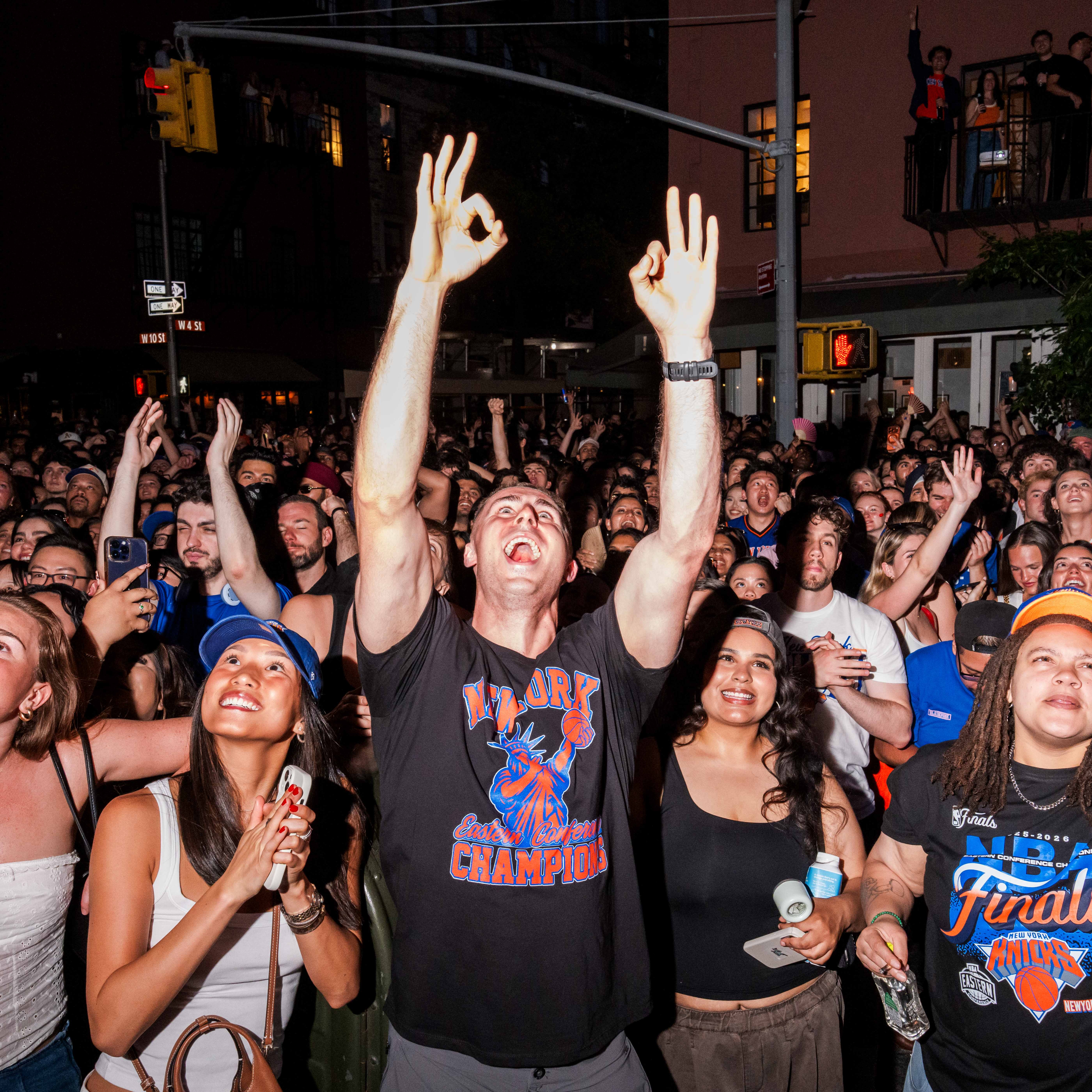 For Knicks fans across the city, the win is still electric