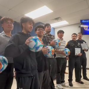 Suffolk County police officers reunite with teens featured in viral soccer video