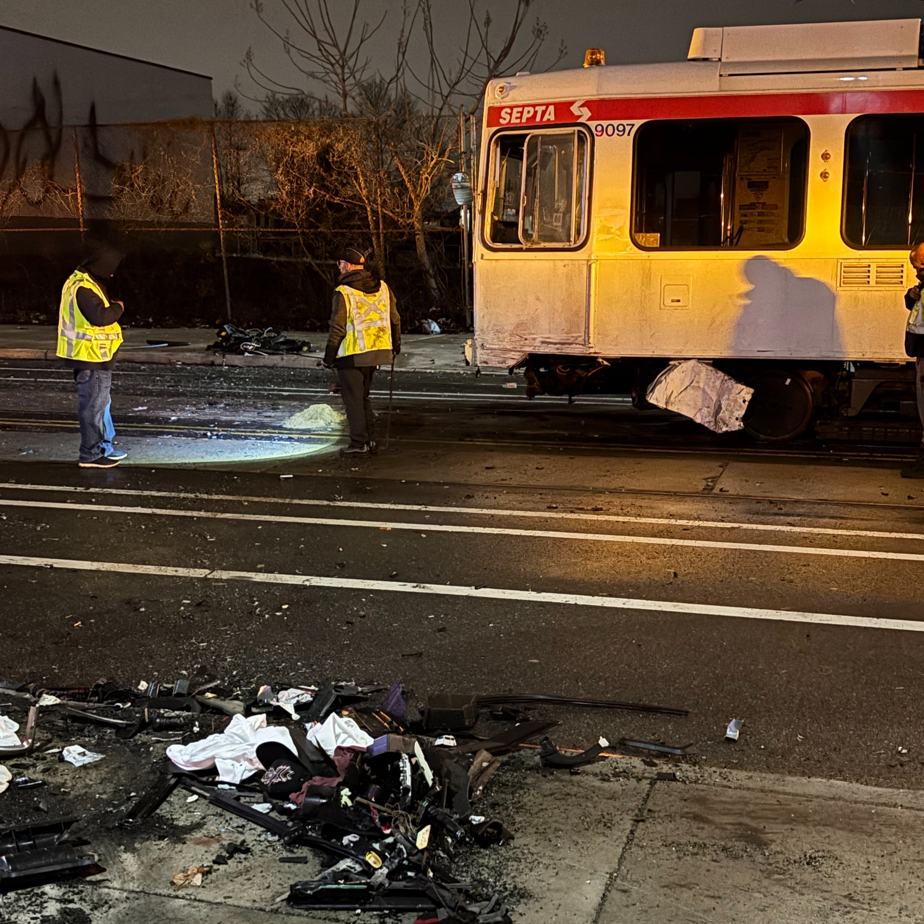 Driver killed in head-on crash with trolley in West Philadelphia