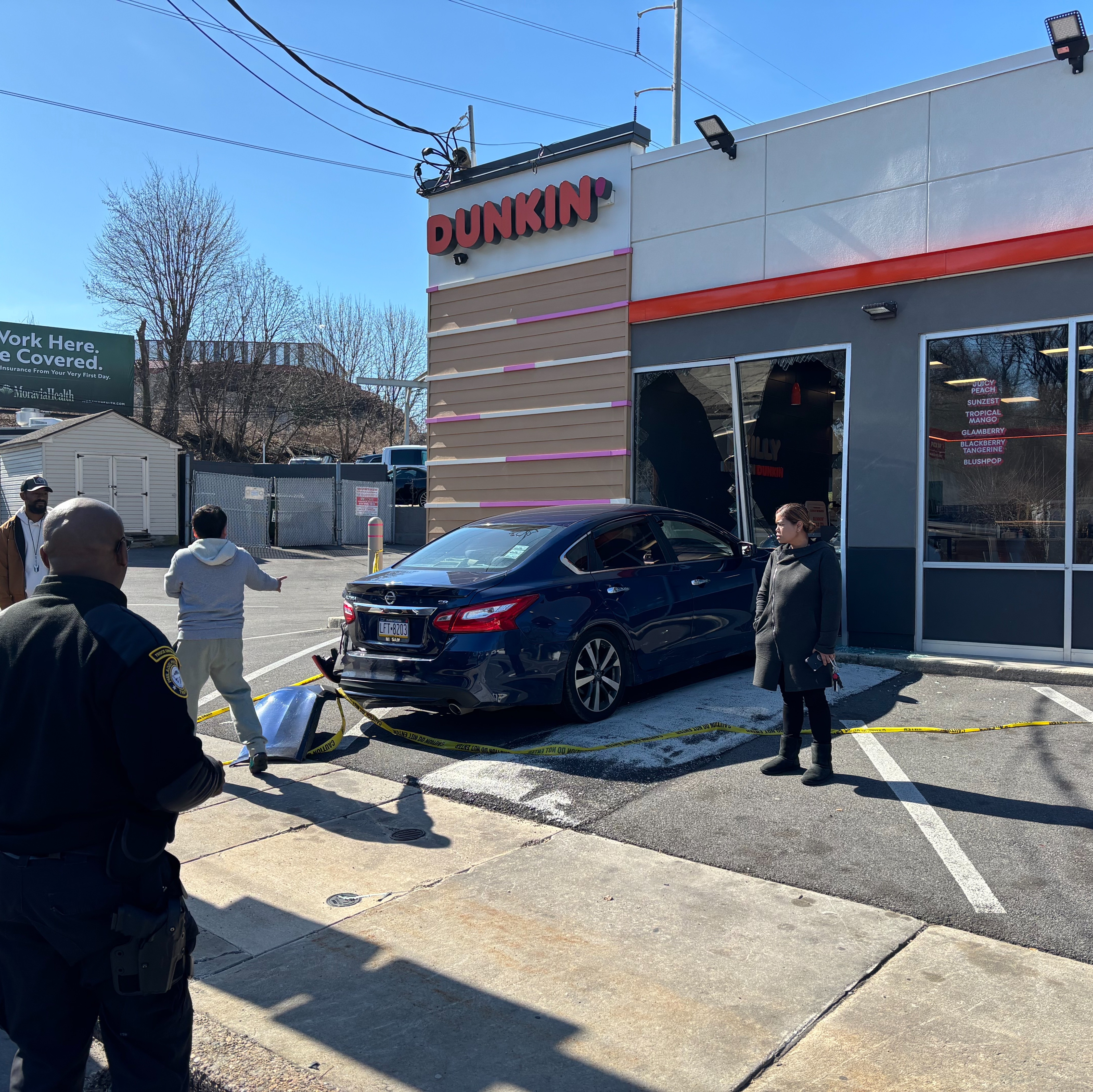 Driver loses control, crashes into Dunkin’ in Southwest Philly