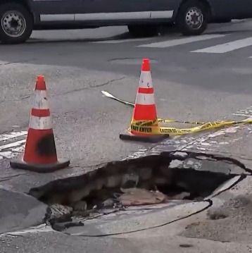 Large sinkhole in Fishtown causing a stir among neighbors