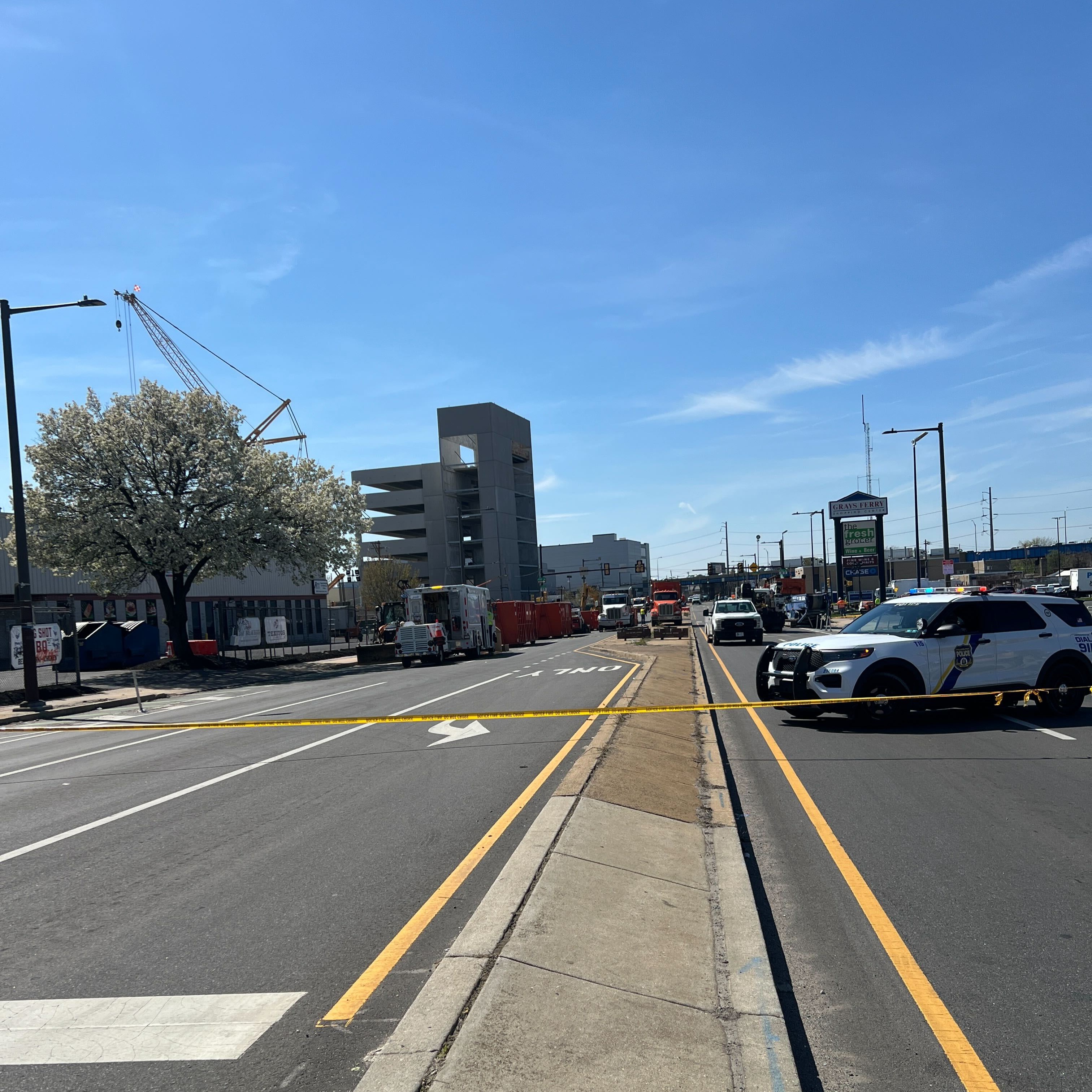 Search paused at Grays Ferry garage collapse site pending structural safety clearance