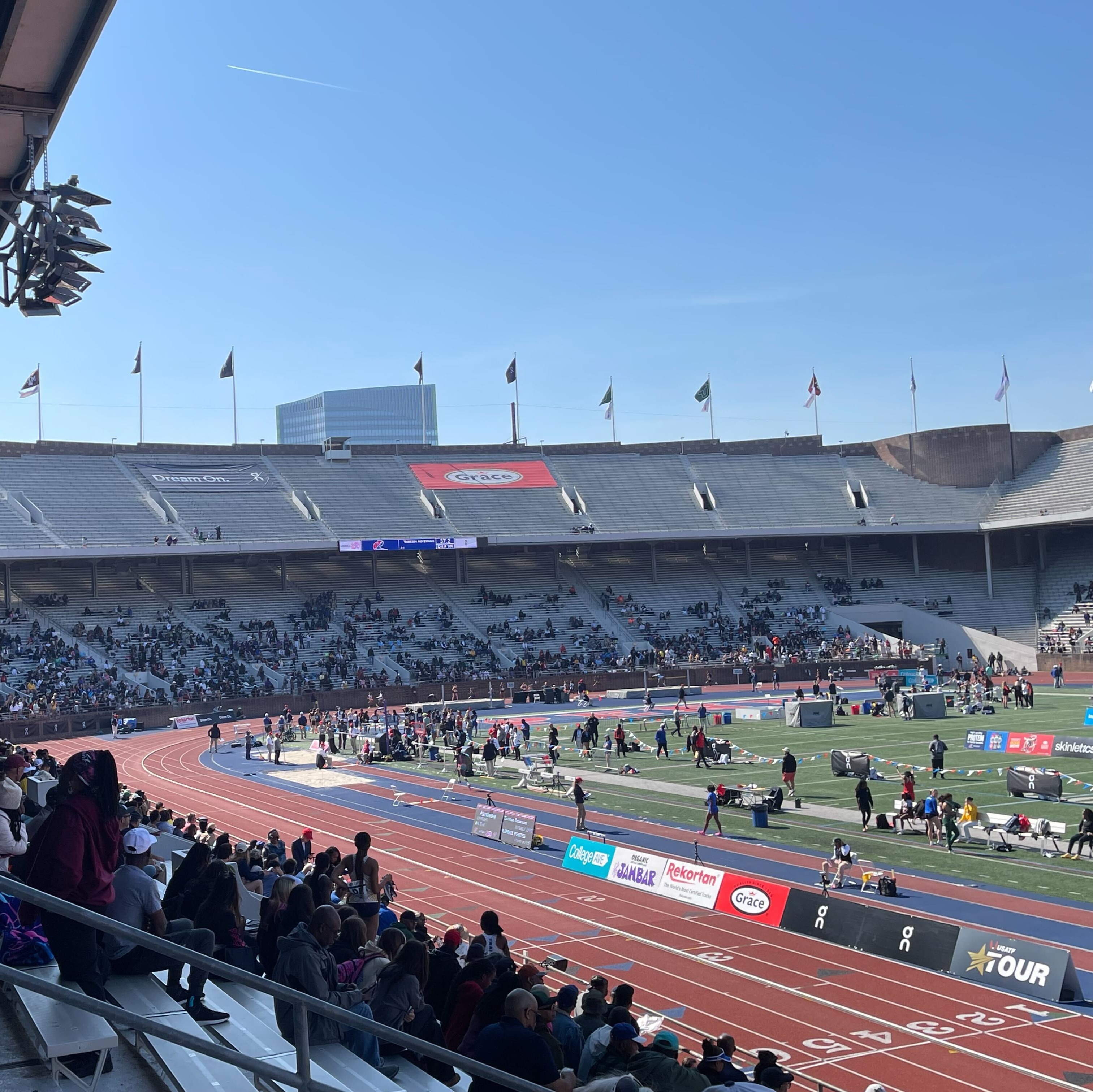 Runners take their mark for the 130th Penn Relays